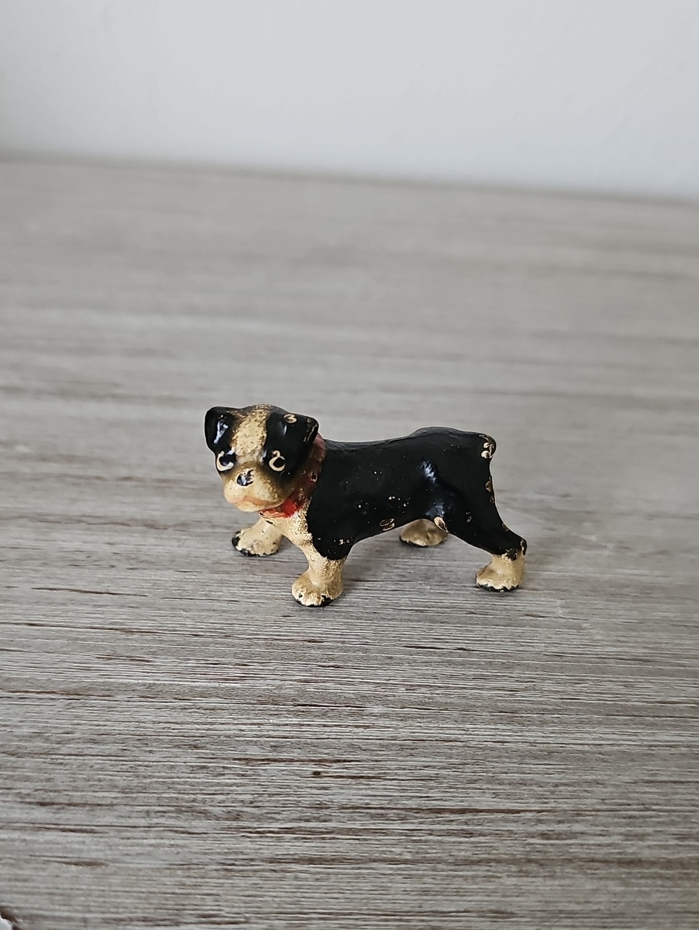 Vintage Hubley Metal Boston Terrier Figurine Miniature